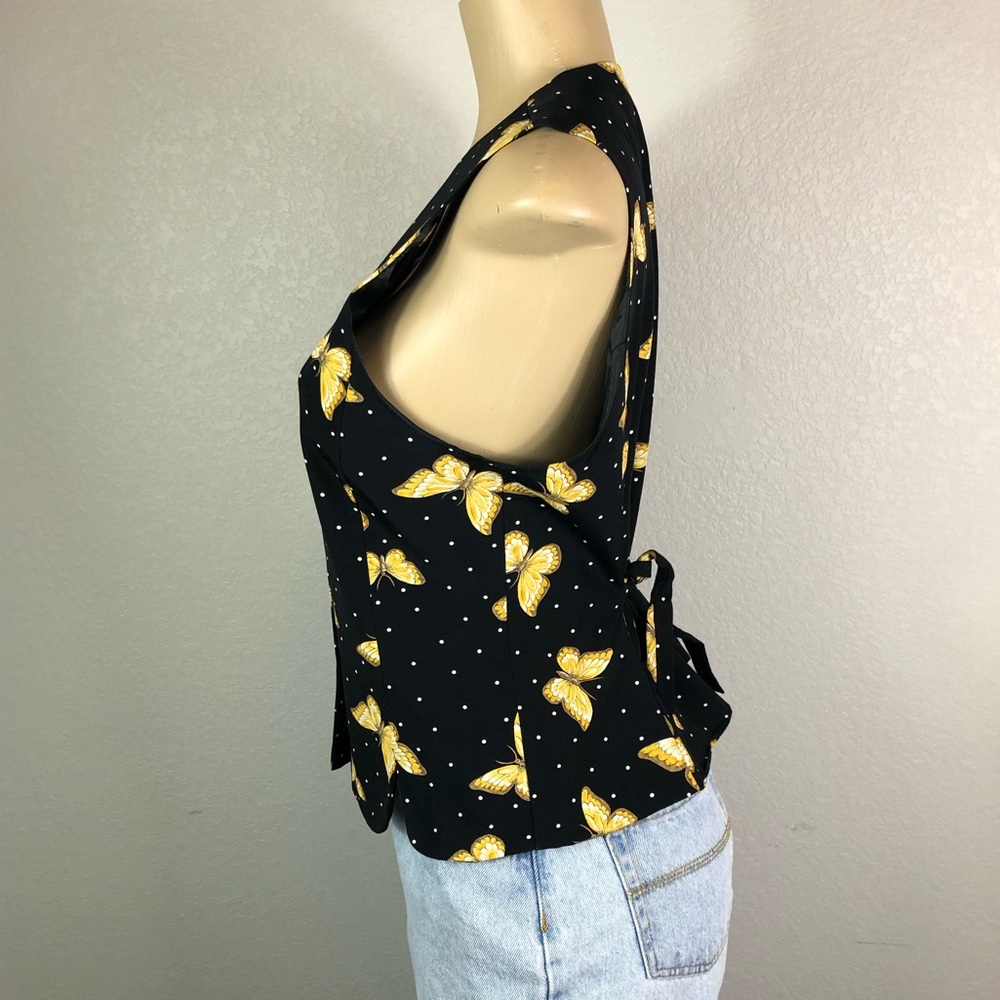 Vintage 90βs Polka Dot Butterfly Vest - Picture 3 of 9